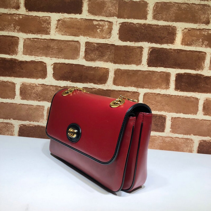 Gucci Leather Small Shoulder Bag Red 576421