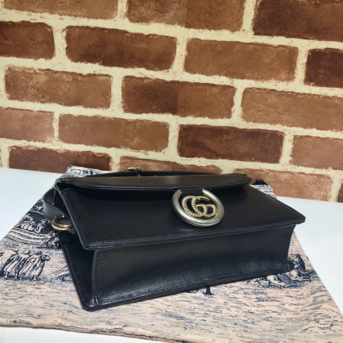 Gucci Small Leather Shoulder Bag Black 589474