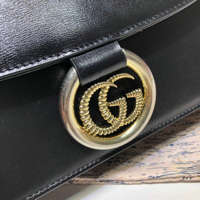 Gucci Small Leather Shoulder Bag Black 589474