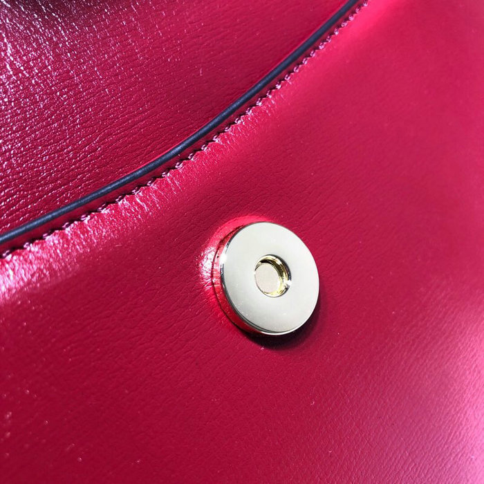 Gucci Small Leather Shoulder Bag Red 589474