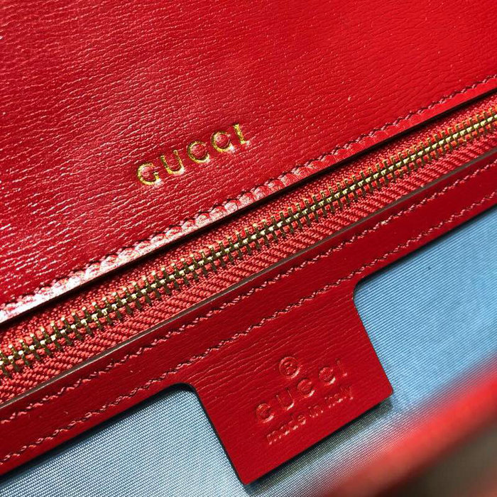 Gucci Small Leather Shoulder Bag Red 589474