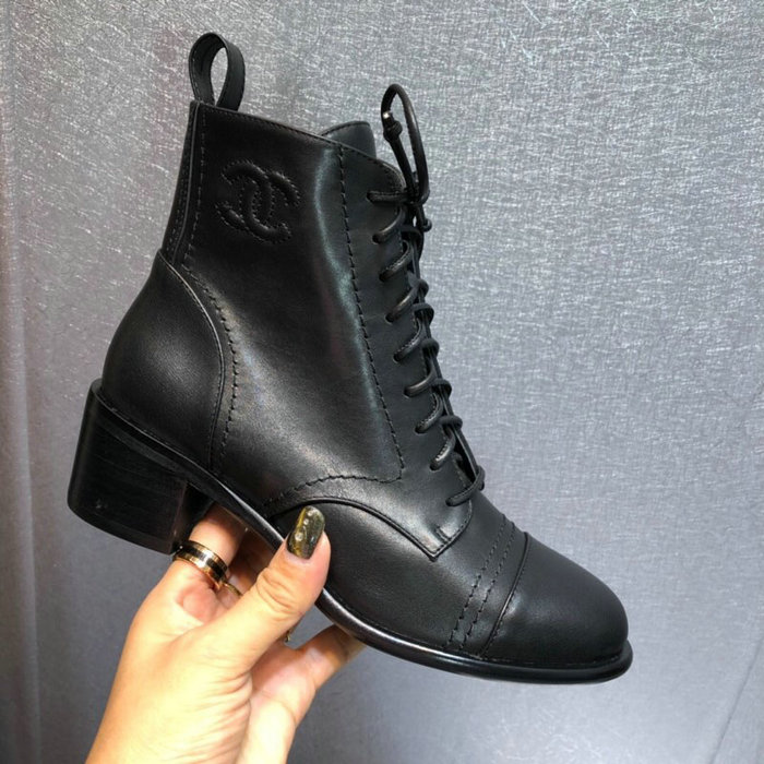 Chanel Calfskin Boots Black C10054