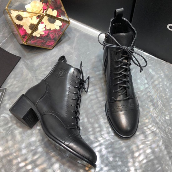 Chanel Calfskin Boots Black C10054