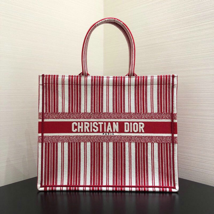 Dior Oblique Book Tote Red D10041