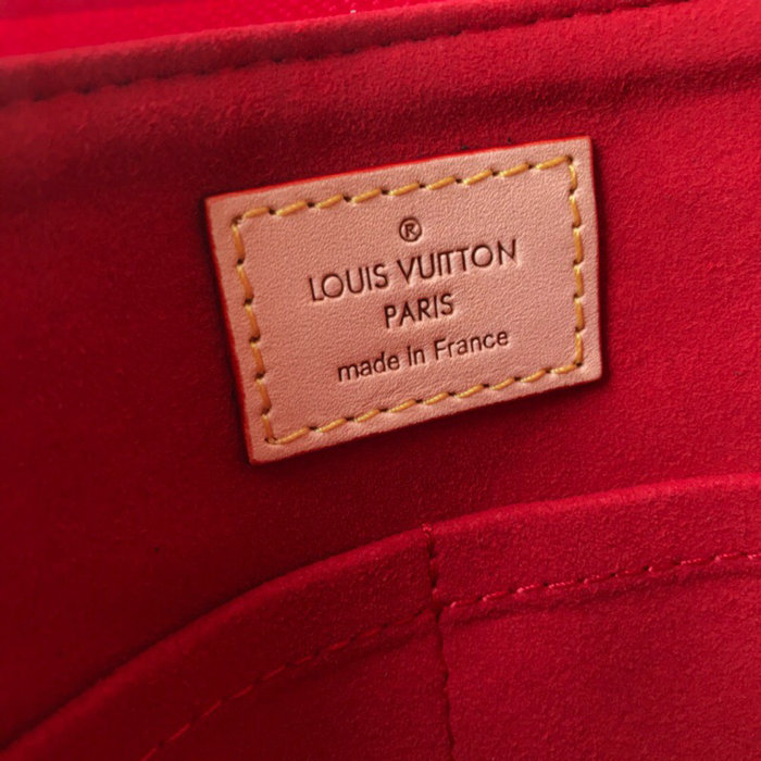 Louis Vuitton Monogram Canvas V Tote BB Red M43976