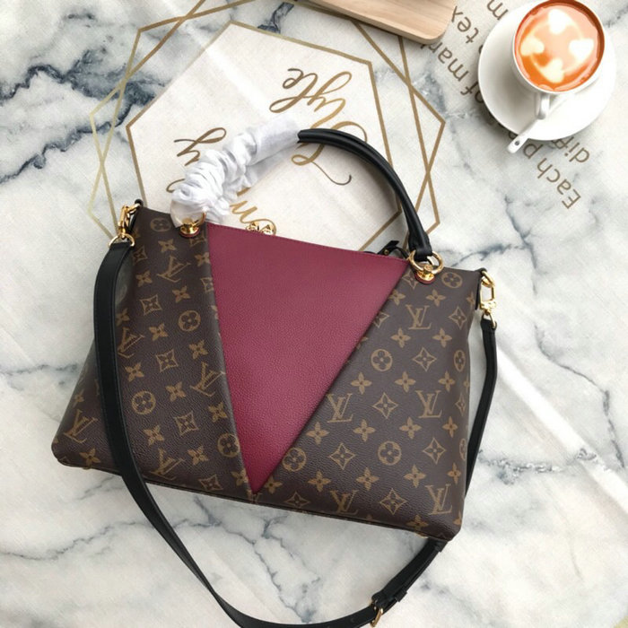 Louis Vuitton Monogram Canvas V Tote MM Bordeaux M43948