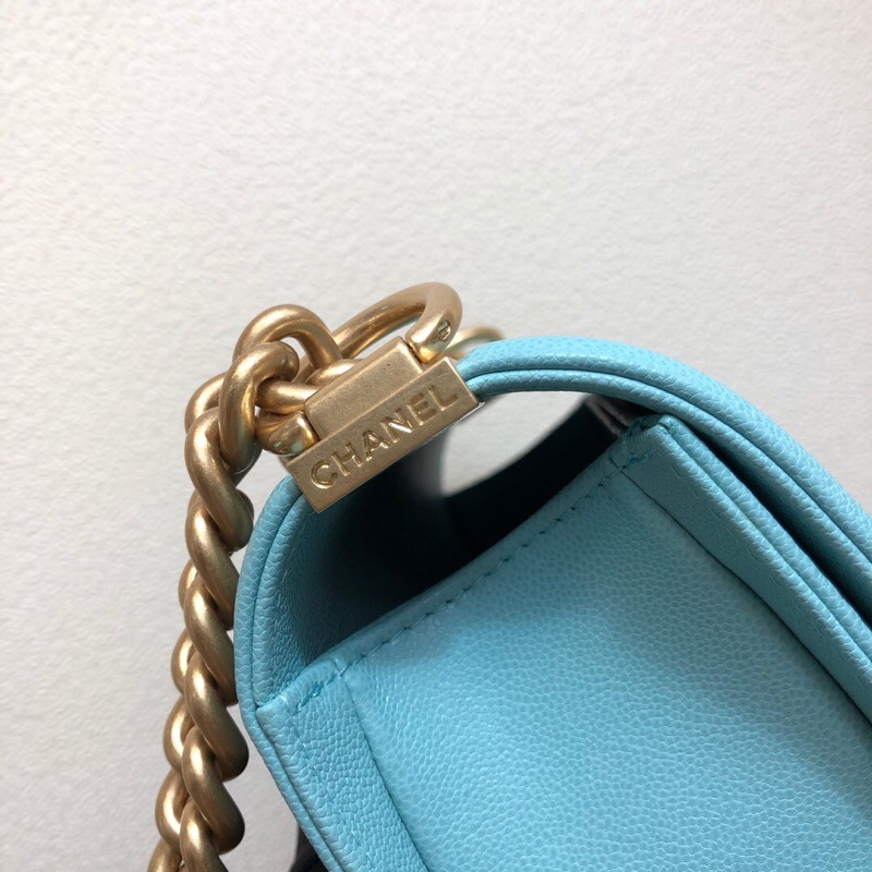 Chanel Calfskin Small Boy Bag Blue A67085