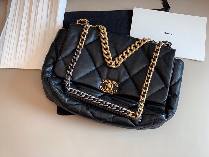 Chanel Goatskin Large Flap Bag Black A24103