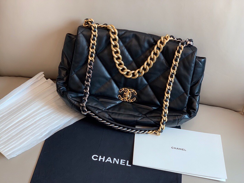 Chanel Goatskin Large Flap Bag Black A24103