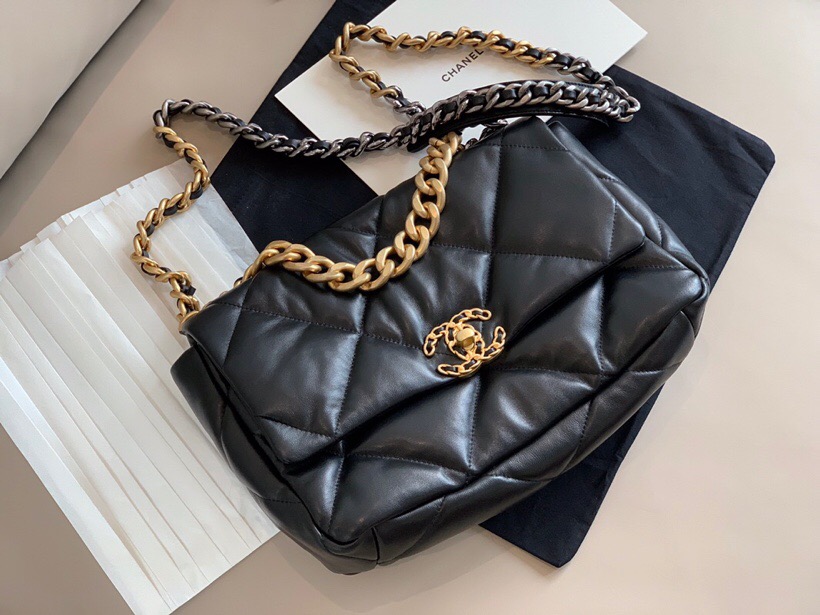 Chanel Goatskin Medium Flap Bag Black A24102