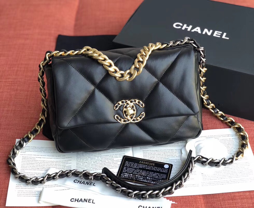 Chanel Goatskin Small Flap Bag Black A24101