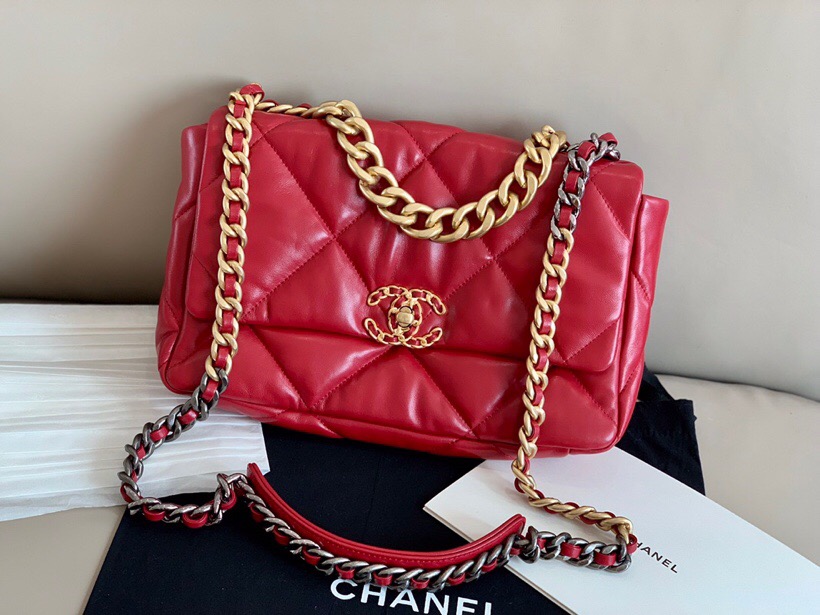 Chanel Goatskin Small Flap Bag Dark Red A24101