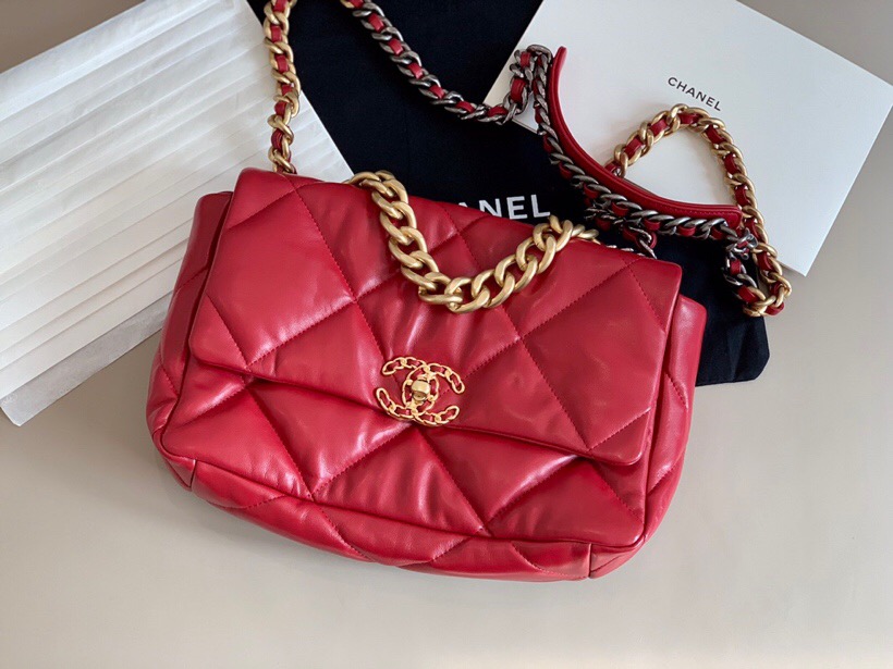 Chanel Goatskin Small Flap Bag Dark Red A24101