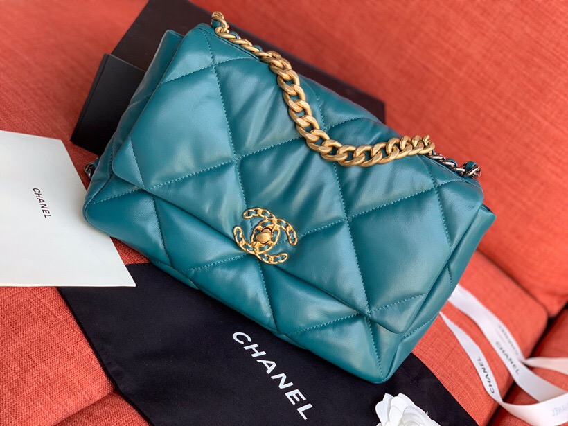 Chanel Goatskin Small Flap Bag Green A24101