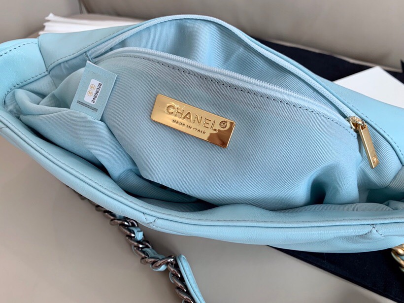 Chanel Goatskin Small Flap Bag Light Blue A24101