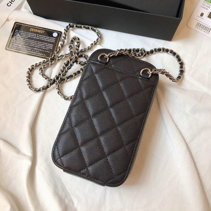 Chanel Grain Calfskin Mini Bag Black AS11011