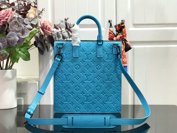 Louis Vuitton Monogram Empreinte SAC PLAT Blue M44476