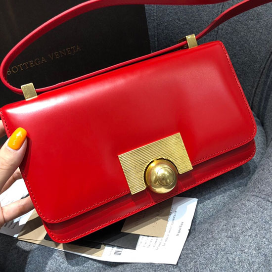 Mini BV Classic Bag In Spazzolato Calf Red 587222