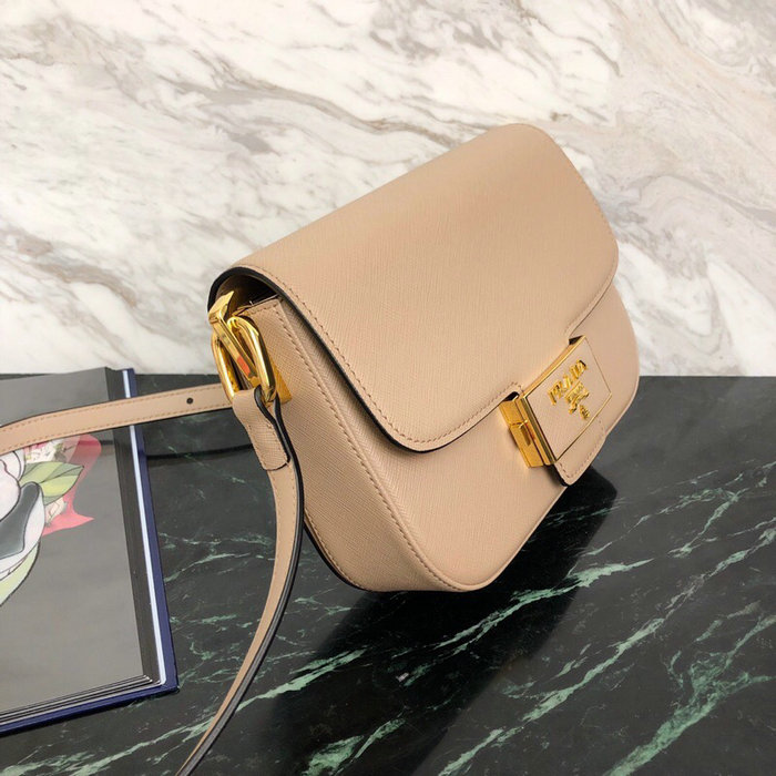 Prada Embleme Saffiano Leather Bag Beige 1BD217