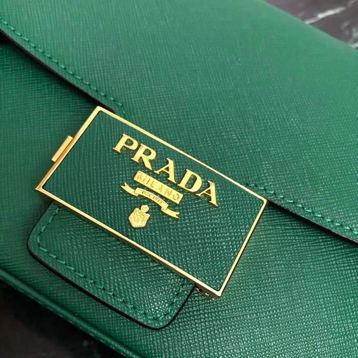 Prada Embleme Saffiano Leather Bag Green 1BD217