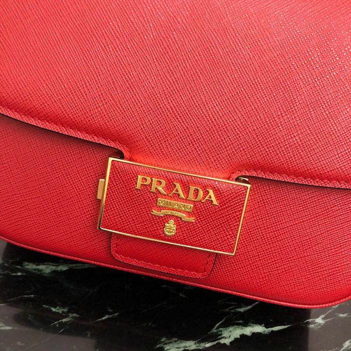 Prada Embleme Saffiano Leather Bag Red 1BD217