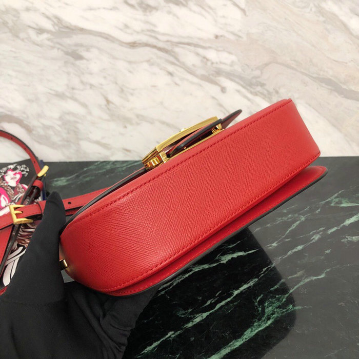 Prada Embleme Saffiano Leather Bag Red 1BD217