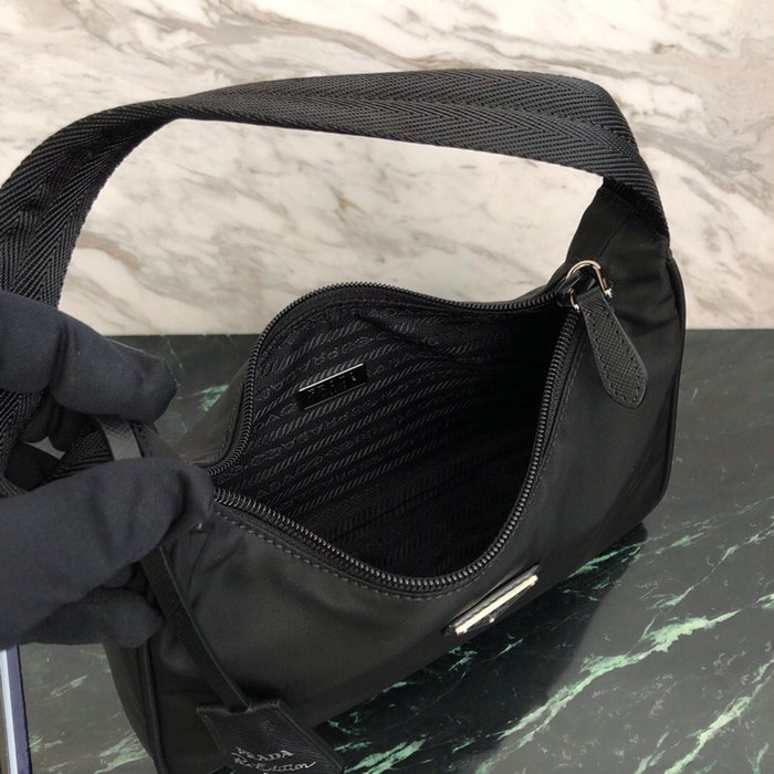 Prada Nylon Hobo Bag Black 1NE515