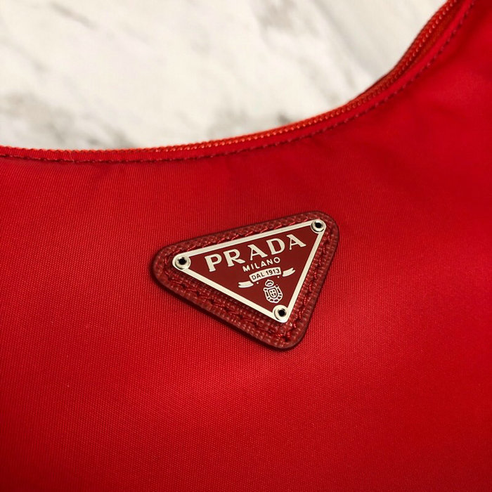 Prada Nylon Hobo Bag Red 1NE515