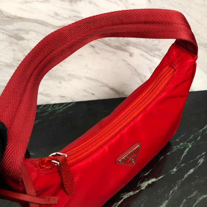 Prada Nylon Hobo Bag Red 1NE515