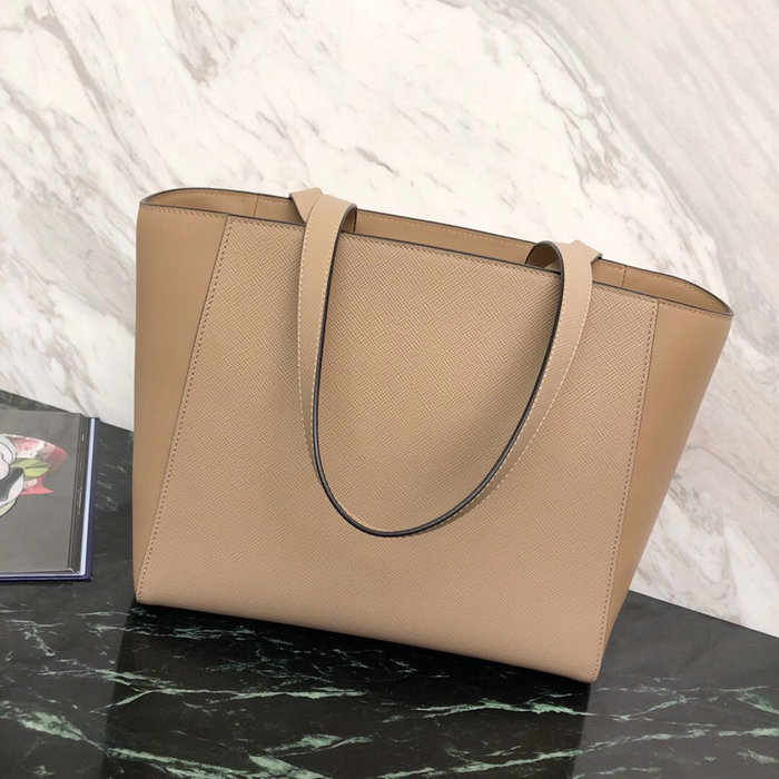 Prada Saffiano Leather Tote Bag Beige 1BG288