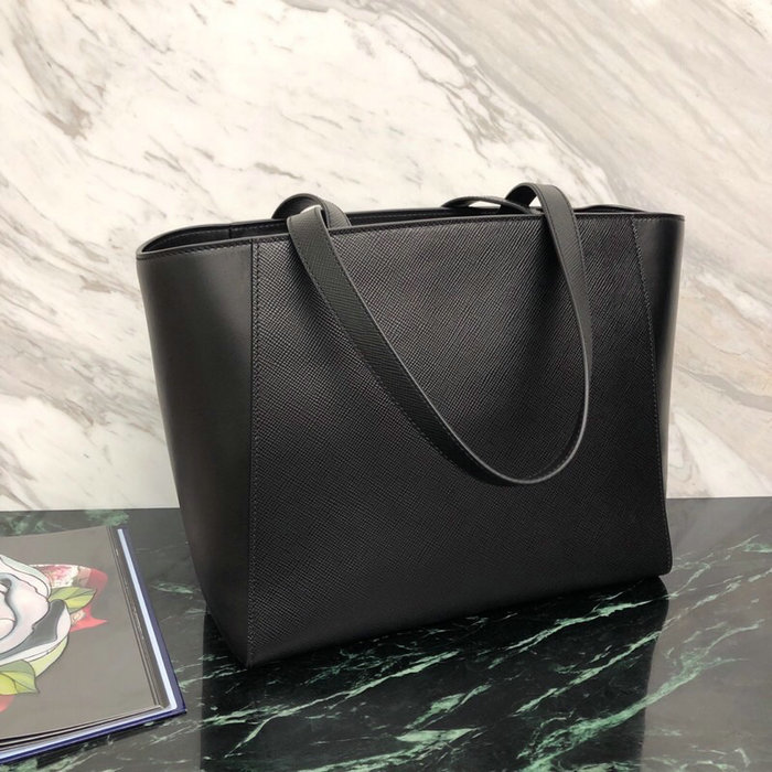 Prada Saffiano Leather Tote Bag Black 1BG288