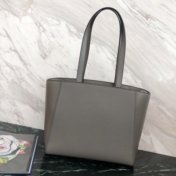 Prada Saffiano Leather Tote Bag Grey 1BG288