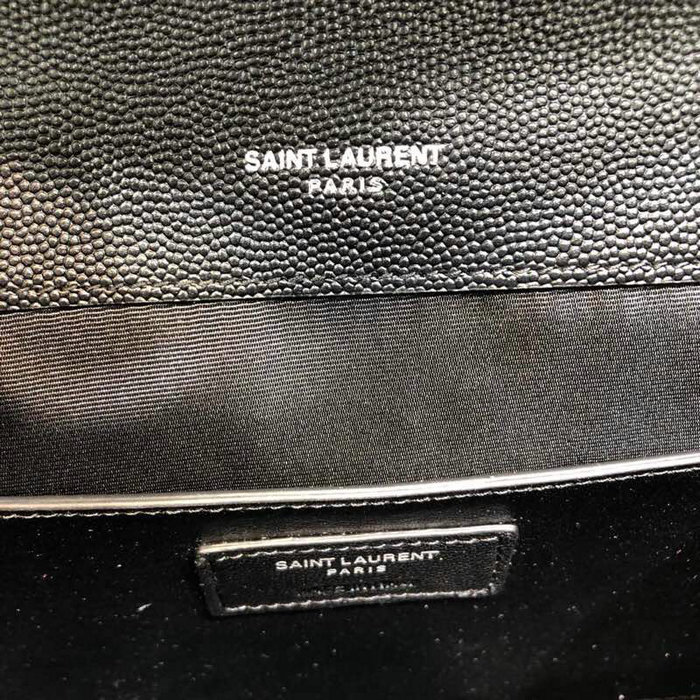 Saint Laurent Black Envelope Medium Bag with Black Hardware 487206