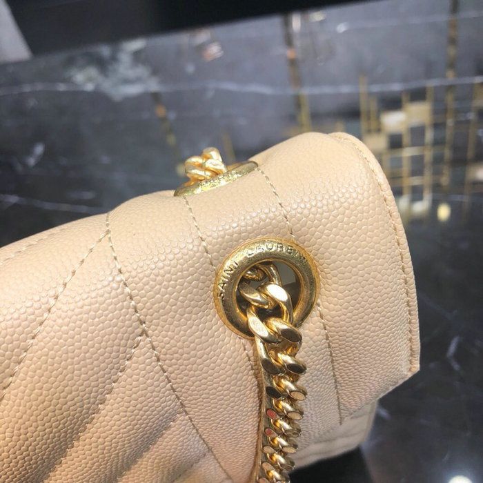 Saint Laurent Envelope Large Bag Beige 487198