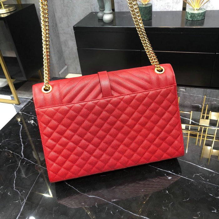 Saint Laurent Envelope Large Bag Red 487198