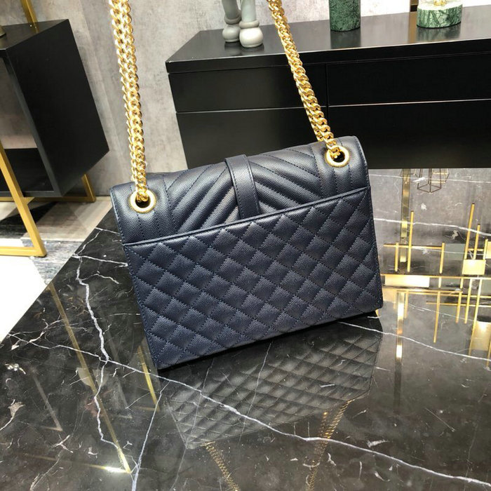 Saint Laurent Envelope Medium Bag Blue 487206