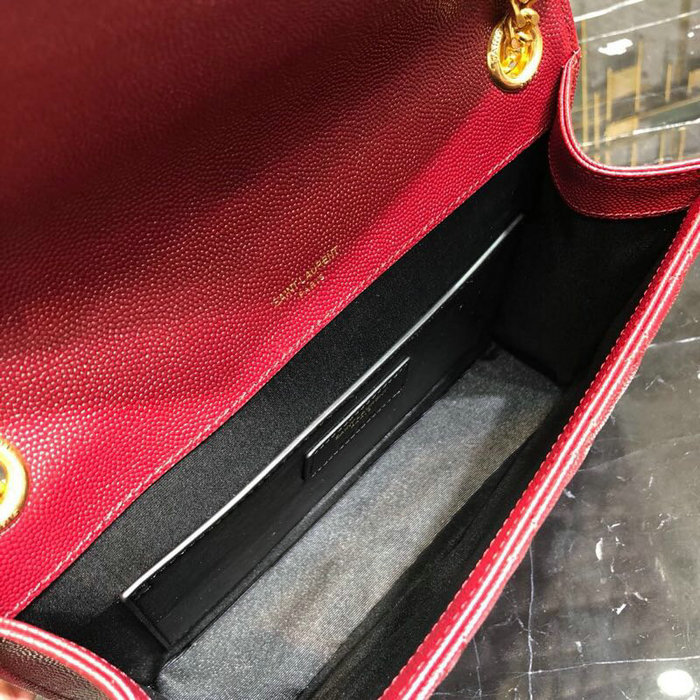 Saint Laurent Envelope Medium Bag Dark Red 487206