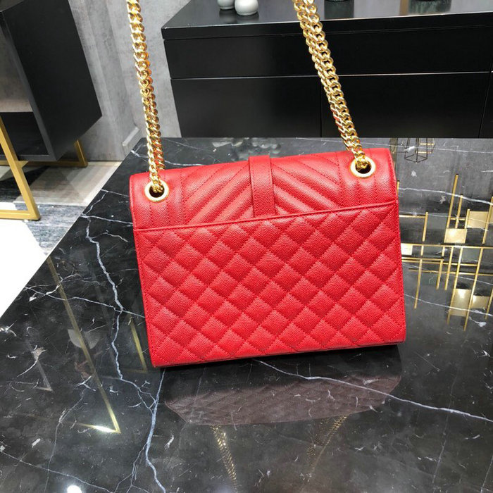 Saint Laurent Envelope Medium Bag Red 487206