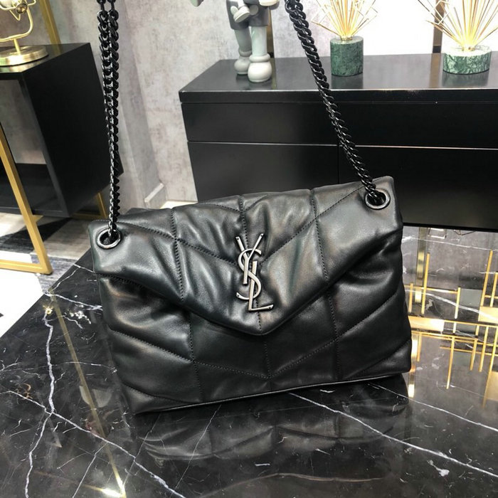 Saint Laurent Loulou Puffer Small Bag Black with Black hardware 577476