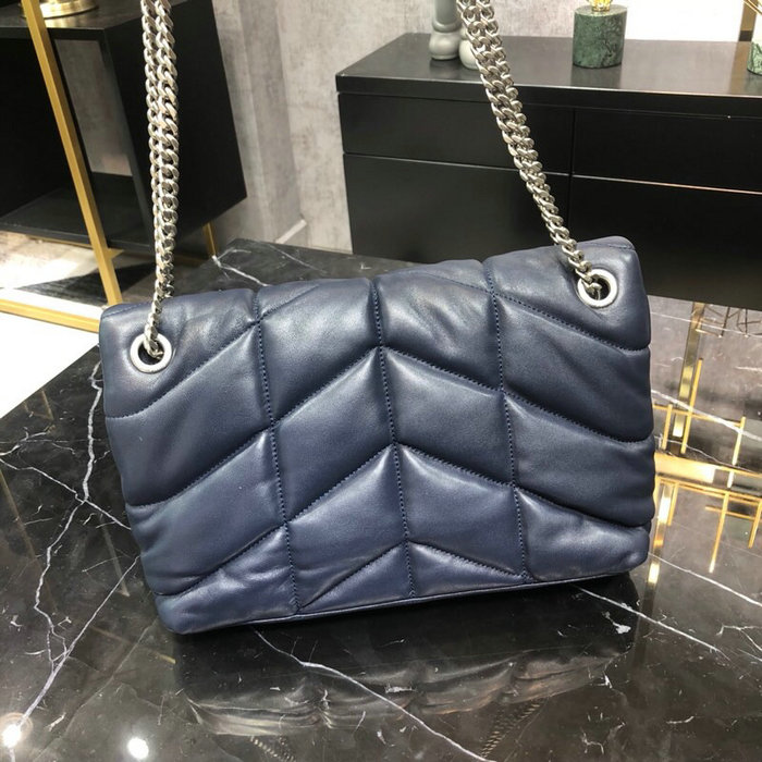 Saint Laurent Loulou Puffer Small Bag Blue 577476