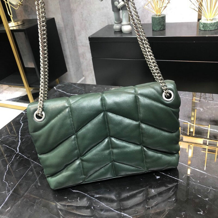 Saint Laurent Loulou Puffer Small Bag Green 577476