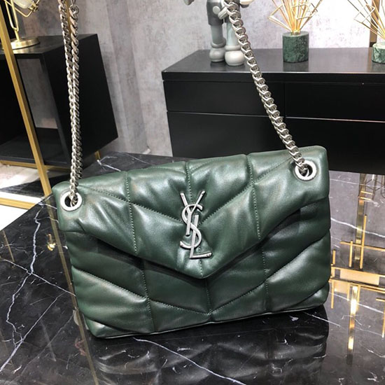 Saint Laurent Loulou Puffer Small Bag Green 577476