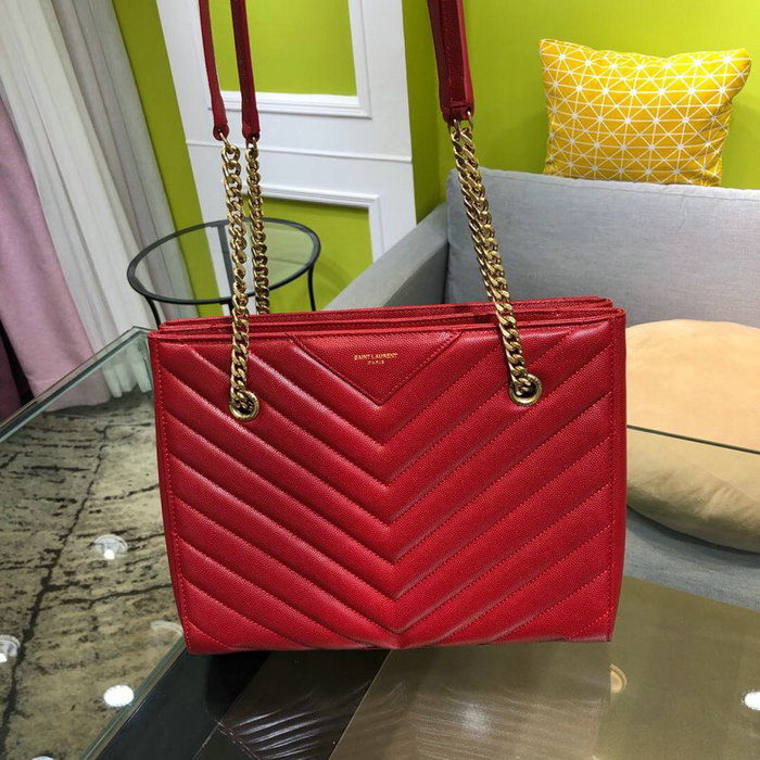 Saint Laurent Tribeca Small Shopping Bag Red 568865