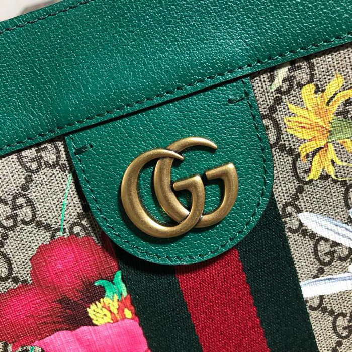 Gucci Ophidia GG Flora Medium Tote Green 547947