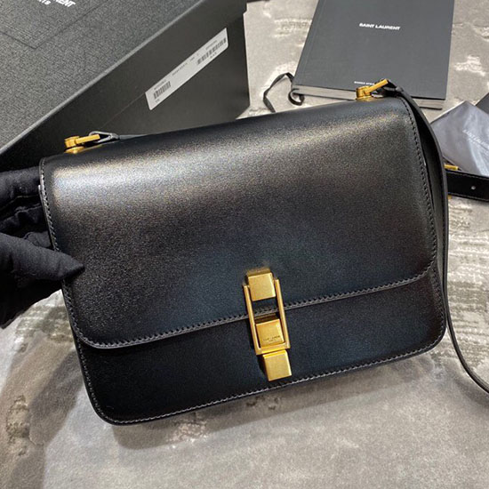 Saint Laurent Carre Satchel in Black Smooth Leather 585060