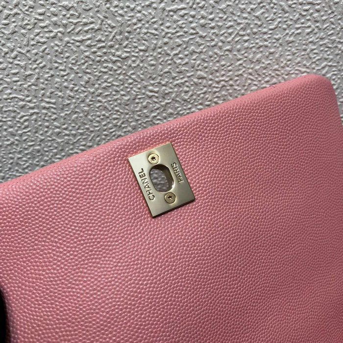 Chanel Small Flap Bag with Top Handle Pink A92990