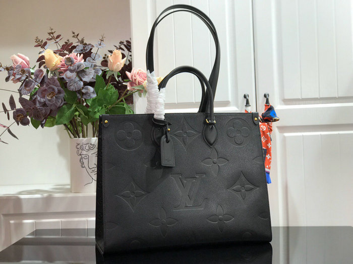 Louis Vuitton Monogram Empreinte Onthego Black M44925