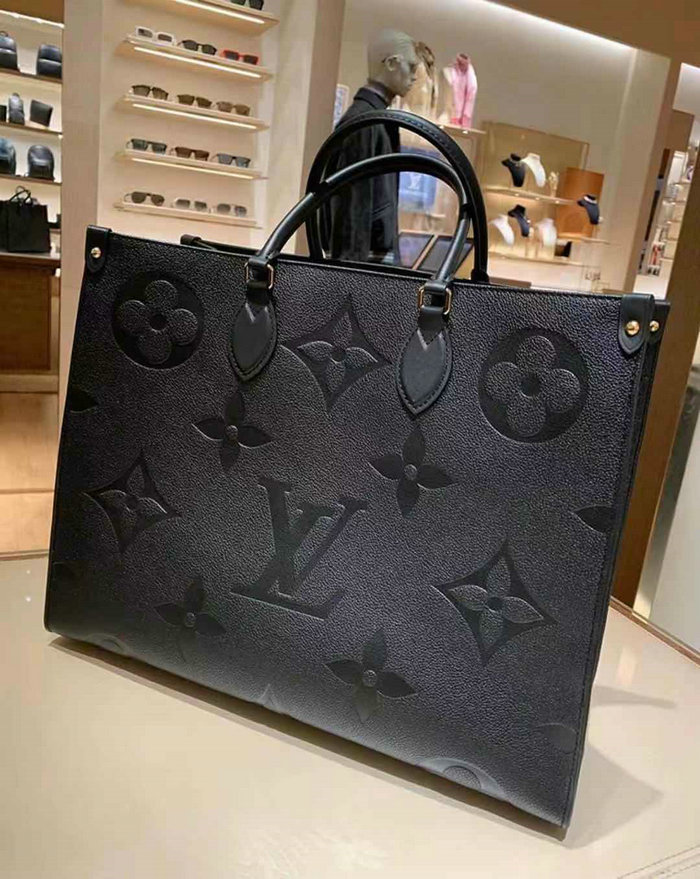 Louis Vuitton Monogram Empreinte Onthego Black M44925