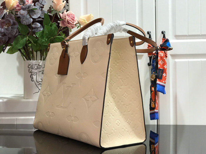 Louis Vuitton Monogram Empreinte Onthego Cream M44925