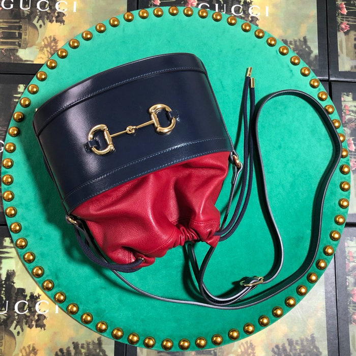 Gucci 1955 Horsebit Bucket Bag Blue 602118